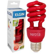 Lâmpada Compacta Espiral 15w 127v E27 Vermelha