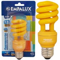 Lâmpada Compacta Espiral Colorida 15w 220v Amarela