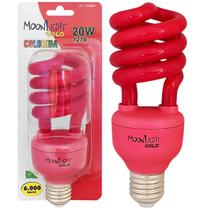 Lâmpada Compacta Espiral Colorida 20W 127V E27 Vermelha