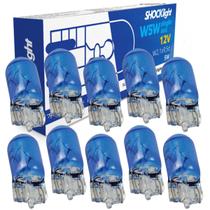 Lampada Comum T10 Pingão Azul 12v 5w Shocklight Caixa Com 10 Lampada Comum T10 Pingão Azul 12v 5w Shocklight Caixa Com 10