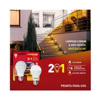 Lâmpada Controled 2 Em 1 Branco Frio+ Anti-inseto 9w Ourolux