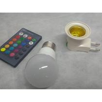 Lampada Cromoterapia Muda Cores Controle Remoto