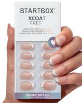 Lâmpada curta Press On Nails Battbox, curável, oval, branca, francesa Lâmpada curta Press On Nails Battbox, curável, oval, branca, francesa