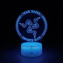 Lâmpada de ambiente de luz noturna Razer 3D Desktop Decorative