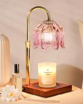 Lâmpada de aquecimento de velas Funistree Pink Flower com temporizador e dimmer Lâmpada de aquecimento de velas Funistree Pink Flower com temporizador e dimmer