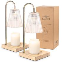 Lâmpada de aquecimento de velas Marycele Electric com temporizador, conjunto de 2