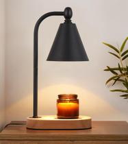 Lâmpada de aquecimento de velas MEIXISUE Abajur Black Horn com 2 lâmpadas