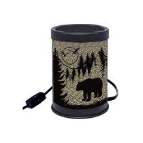Lâmpada de aquecimento de velas Rivers Edge Rustic Electric Black Bear Lâmpada de aquecimento de velas Rivers Edge Rustic Electric Black Bear