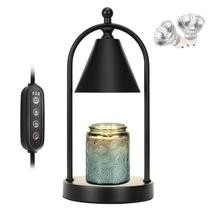 Lâmpada de aquecimento de velas Soilsiu com temporizador elétrico preta Lâmpada de aquecimento de velas Soilsiu com temporizador elétrico preta