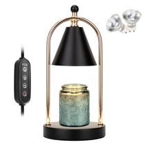 Lâmpada de aquecimento de velas Soilsiu com temporizador elétrico preta Lâmpada de aquecimento de velas Soilsiu com temporizador elétrico preta