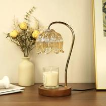 Lâmpada de aquecimento de velas SupBri Dimmable Flower Gold com temporizador