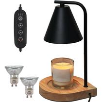 Lâmpada de aquecimento de velas YODEWA com temporizador e dimmer preto Lâmpada de aquecimento de velas YODEWA com temporizador e dimmer preto
