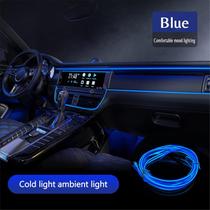 Lâmpada de atmosfera de luz fria de carro Guia de luz interior Lâmpada de atmosfera led El Linha luminosa 5 metros+unidade de fio Lâmpada decorativa de carro universal