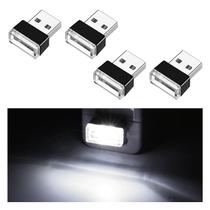 Lâmpada de atmosfera interior de carro Ziciner USB LED 4 PCS branca Lâmpada de atmosfera interior de carro Ziciner USB LED 4 PCS branca