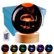 Lâmpada de bola de cristal Conalisk 3D Mushroom com luz noturna LED Lâmpada de bola de cristal Conalisk 3D Mushroom com luz noturna LED