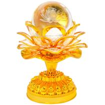 Lâmpada de Bola de Cristal Lotus Fengshuibringluck LED com Música Lâmpada de Bola de Cristal Lotus Fengshuibringluck LED com Música