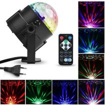 Lâmpada de bola mágica pequena de cristal LED de seis cores