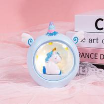 Lâmpada de cabeceira Night Light Blue Unicorns Anime para presente infantil