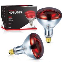 Lâmpada de calor BULBMASTER 250W R40 Lâmpadas de calor vermelhas para exterior, pacote com 2