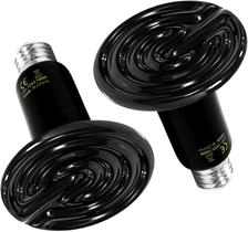 Lâmpada de Calor Cerâmica HealSmart 100W para Répteis - Pacote com 2 Unidades