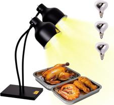 Lâmpada de calor para alimentos FUXULLACO Commercial Electric 550W de 3 lâmpadas Lâmpada de calor para alimentos FUXULLACO Commercial Electric 550W de 3 lâmpadas