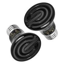 Lâmpada de calor para répteis com emissor de calor de cerâmica Simple Deluxe 25W preta Lâmpada de calor para répteis com emissor de calor de cerâmica Simple Deluxe 25W preta