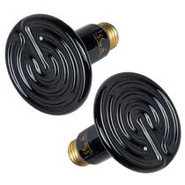 Lâmpada de calor para répteis, emissor de calor cerâmico HealSmart 100W, pacote com 2 unidades