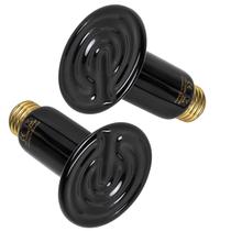 Lâmpada de calor para répteis, emissor de calor cerâmico HealSmart 60W, pacote com 2 unidades