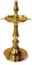 Lâmpada de combustível Craftsman Kerala Samai Brass 25 cm 10" de altura Lâmpada de combustível Craftsman Kerala Samai Brass 25 cm 10" de altura