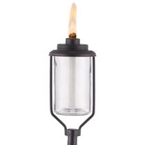 Lâmpada de combustível TIKI OUTDR Torch Glass, preto-transparente Lâmpada de combustível TIKI OUTDR Torch Glass, preto-transparente