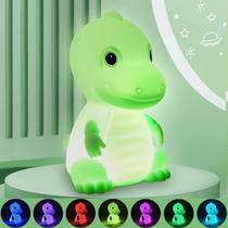 Lâmpada de dinossauro com luz noturna para quarto de crianças, recarregável