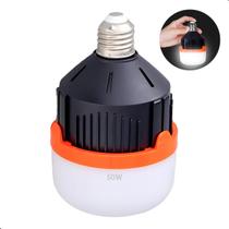 Lâmpada De Emergência Bulbo Led Automática E27 50w Bivolt Potente Para Camping Pesca