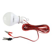 Lâmpada de Emergência LED 12V com Garras para Bateria - Ideal para Carro, Casa e Camping