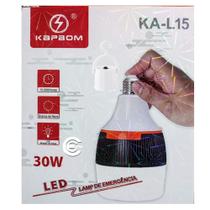 Lâmpada De Emergência Led Recarregável Luz Potente 30w Dupla Função