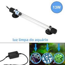 Lâmpada De Esterilização Com Luz Uv 13w Desinfecção De Água Ultravioleta Submersível Para Aquário E