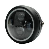 Lâmpada De Farol LED Retro De 6.5" Para Motocicleta, Alta E Baixa Intensidade, DRL, Anel De Anjo Lâmpada De Farol LED Retro De 6.5" Para Motocicleta, Alta E Baixa Intensidade, DRL, Anel De Anjo