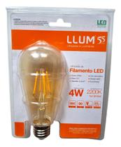 Lâmpada De Filamento Em Led 4w St64 E27 Âmbar Vintage Pêra