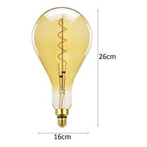 Lâmpada de Filamento Led A160 Spiral 4w Âmbar - GMH Lâmpada de Filamento Led A160 Spiral 4w Âmbar - GMH