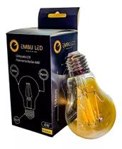 Lampada de filamento led a60 vintage retro antiga industrial ambar bivolt