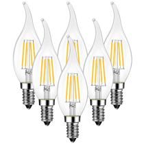 Lâmpada de filamento LED ANWIO Flame Tip Candelabra E12 4,5W 2700K Lâmpada de filamento LED ANWIO Flame Tip Candelabra E12 4,5W 2700K