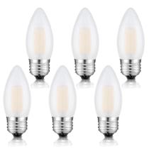 Lâmpada de filamento LED Beonllay B11 6W 2700K E26 regulável, pacote com 6 Lâmpada de filamento LED Beonllay B11 6W 2700K E26 regulável, pacote com 6