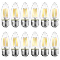 Lâmpada de filamento LED LVWIT B11 E26 Candelabro 4W (60W) 500lm 5000K