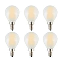 Lâmpada de filamento LED OPALRAY G45 (G14) estilo 4W 400LM, pacote com 6 Lâmpada de filamento LED OPALRAY G45 (G14) estilo 4W 400LM, pacote com 6