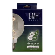 Lâmpada de Filamento Spiral Led G95 Fumê 4W 2200K E27 Bivolt - GMH - LG95FUME-S-4W