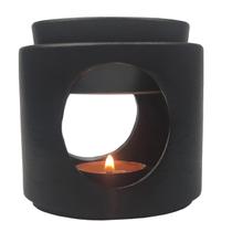 Lâmpada de fragrância de cerâmica zweipappel com suporte de luz de chá preto