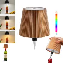 Lâmpada de garrafa sem fio HOUAGI RGB LED recarregável dourada