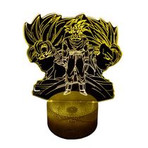 Lâmpada de ilusão 3D Goku Super Saiyan de 7 cores LED