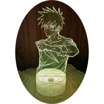 Lâmpada de ilusão 3D Kakashi Hatake de 7 cores LED Lâmpada de ilusão 3D Kakashi Hatake de 7 cores LED