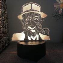 Lâmpada de ilusão LED 3D com luz noturna Bungos Stray Dogs Anime
