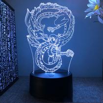 Lâmpada de ilusão LED 3D com luz noturna Ogino Chihiro Anime
